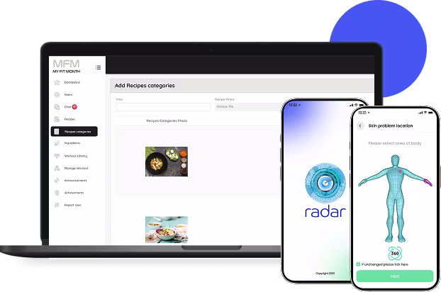 Remote dermatology assessment and triage platform mobile app screens