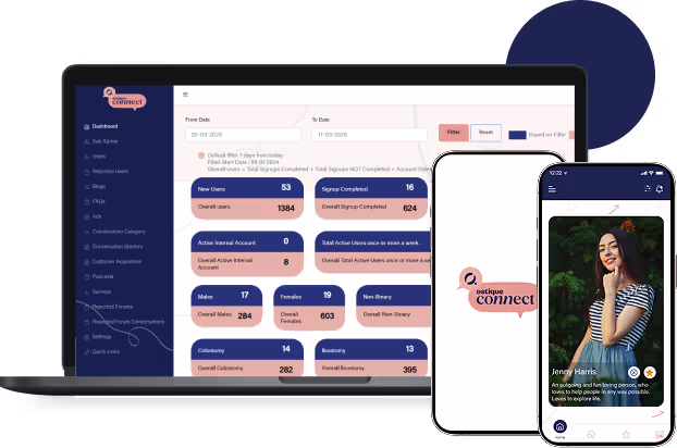 Peer to peer support platform for the ostomy community mobile app screens